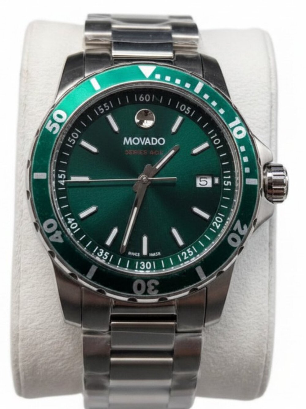 MOVADO 800 GREEN MEN'S WATCH - OPEN BOX.